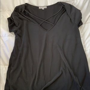Black crisscross blouse
